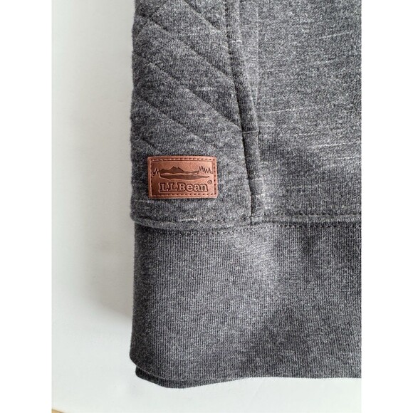 L.L Bean Jacket Women’s PXS Heathered Slate Gray Quilted Front Full Zip Outdoor - Picture 9 of 11